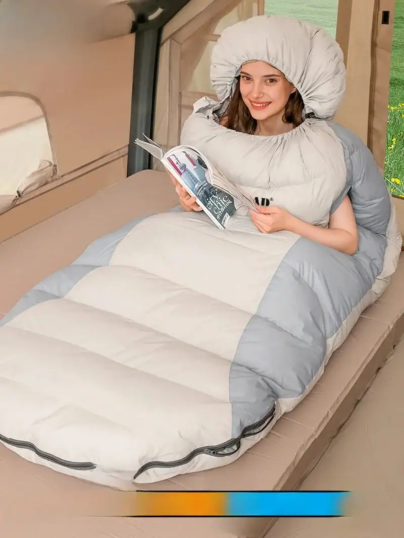 Lohascamping Stretchable Down Sleeping bag Machine washable Ultralight 3 Season Sleeping Bag home Traveling Camping sleeping bag