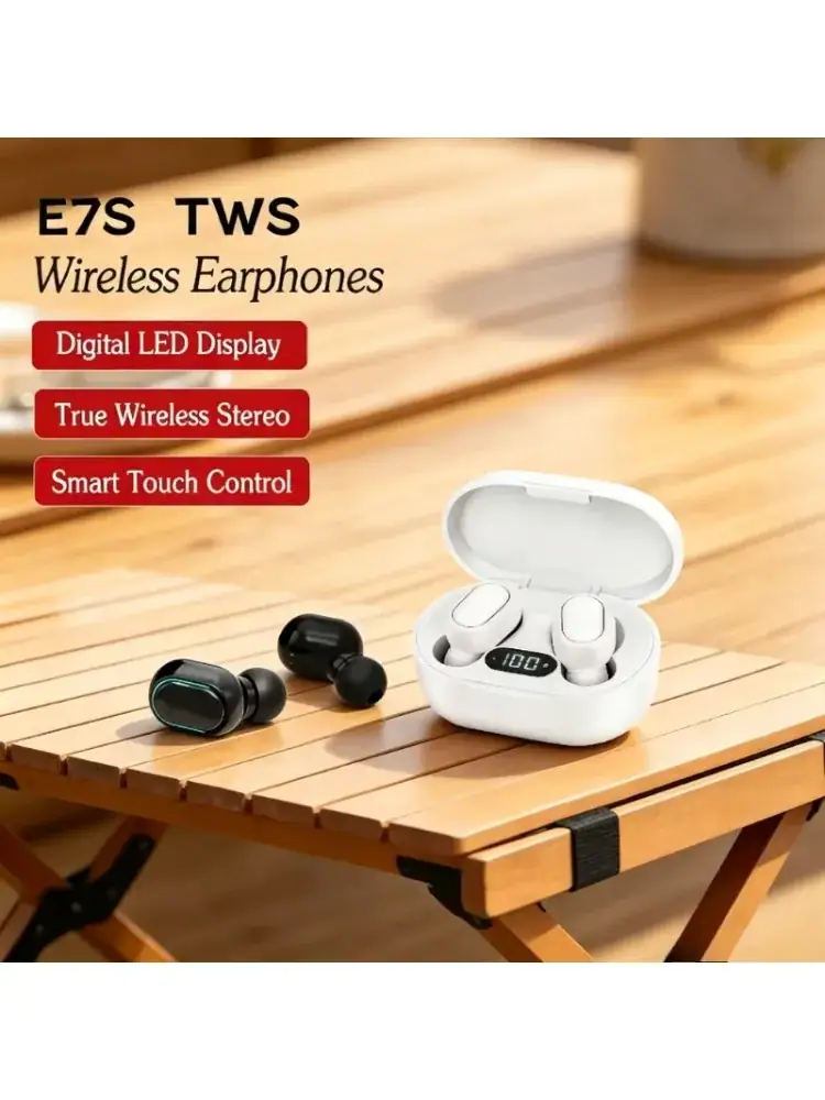 E7S tws Earphone Bluetooth 5.1 Wireless bluetooth headset Noise Cancelling Headsets With Microphone Headphones For Xiaomi iphone