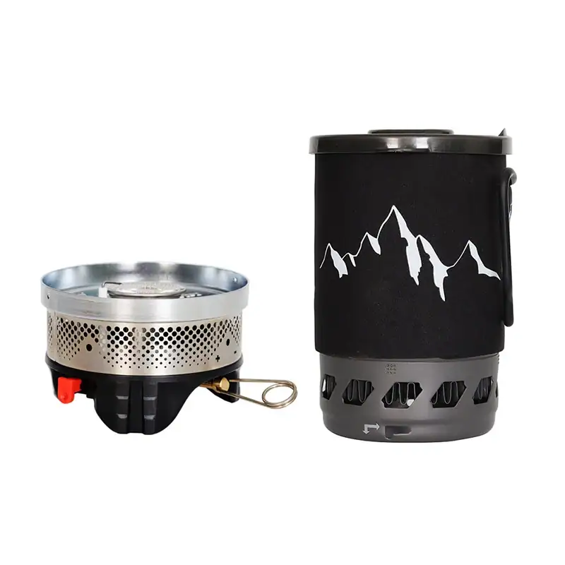0.9L Camping Stove System Cooking Burner Outdoor Propane Cooking System for Hiking Beach Picnic Trekking Emergency Use
