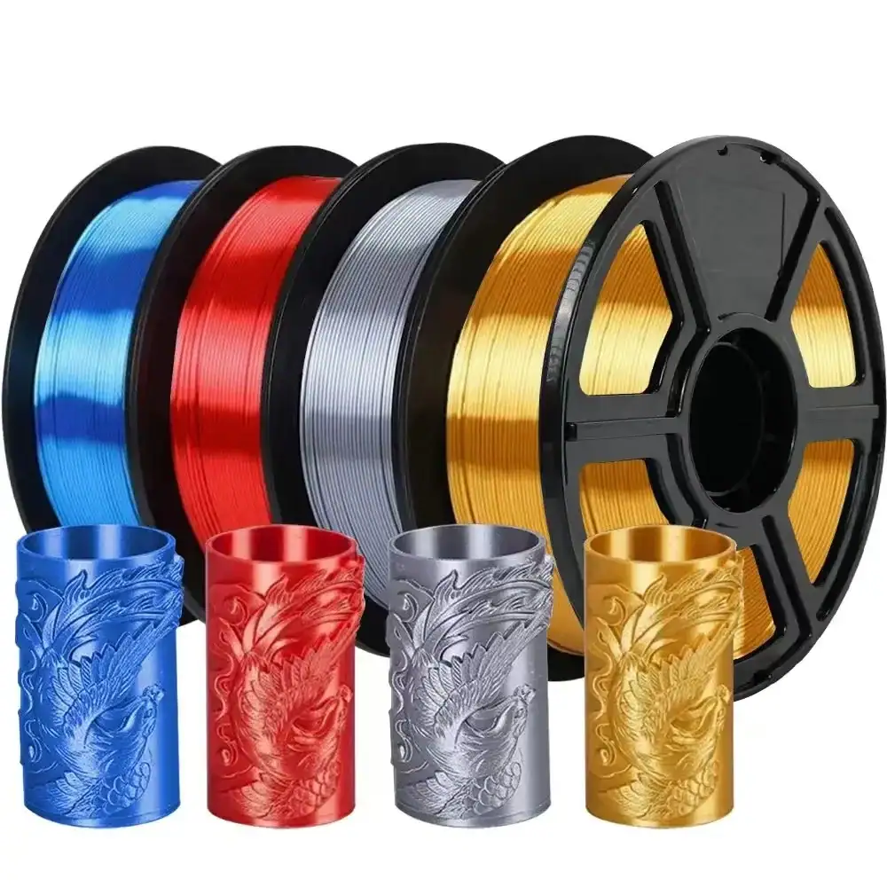 EasyThreed Silk Filament PLA 1.75mm 250g 500g 1kg 3d Printer Material PLA Shiny Filament Gold Pink Bundle