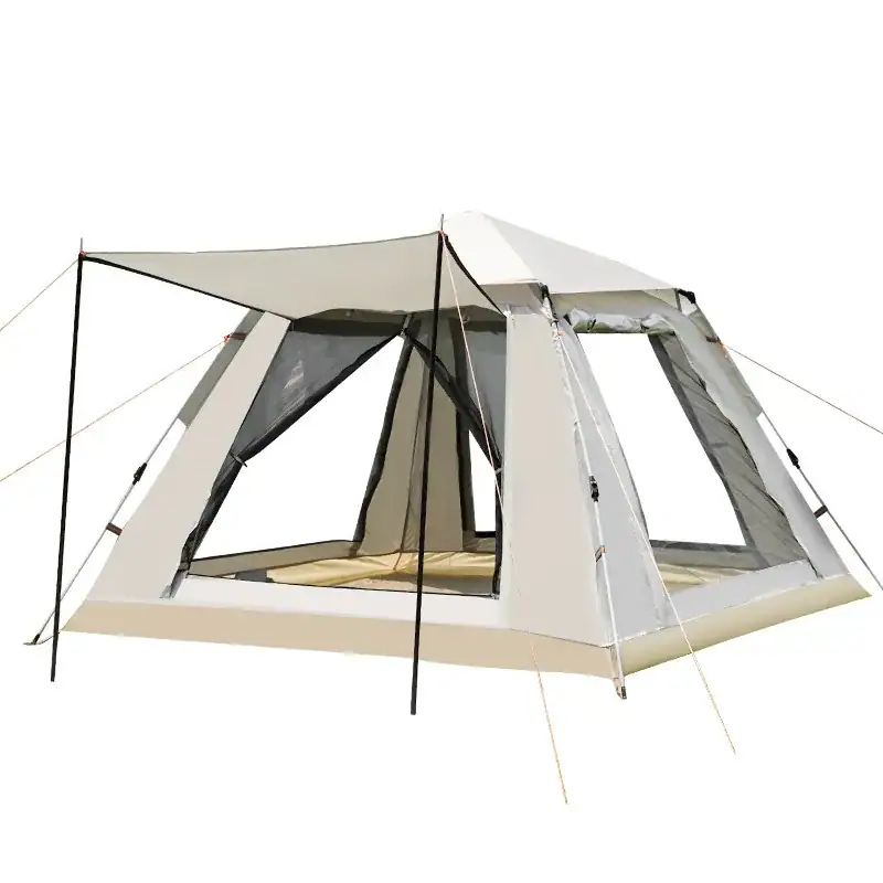 3-4 Person Outdoor Camping Tent One-Touch Camping Tent Quick Automatic Opening Beach Tent Family Travel Picnic Anti-UV Shade