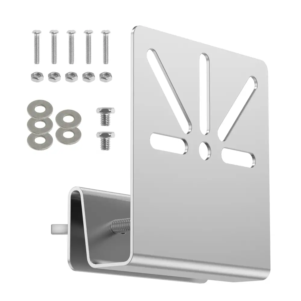 WiTi Gutter Mount Stainless Steel Solar Security Camera Mount for Eufy Security SoloCam S340 for Outdoor IP PTZ DomeCameras