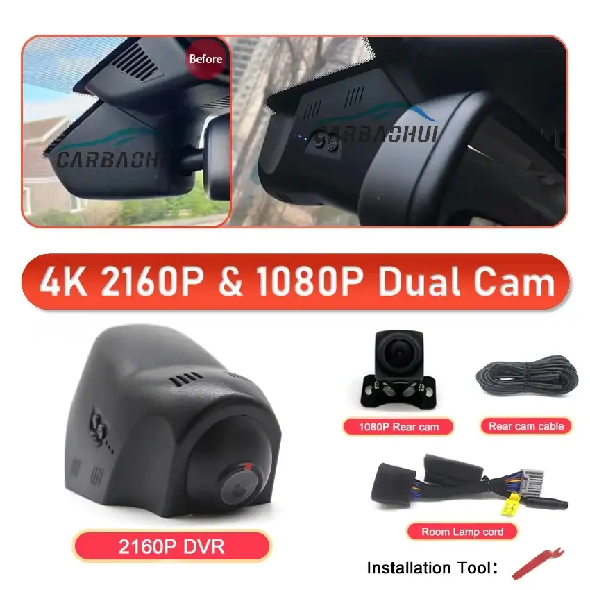 Plug and Play Car DVR Wifi Camera 4K HD Dash Cam Video Recorder Original For Jaguar F-Pace F-Type XE XF X260 2016 2017 2018 2019