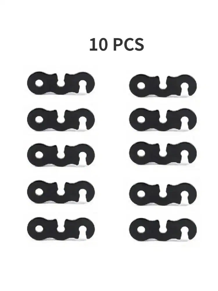 10pcs Adjustable Camping Tent Cord Rope Buckle S Type Tensioners Fastener Kit Outdoor Camping Tents Securing Accessories