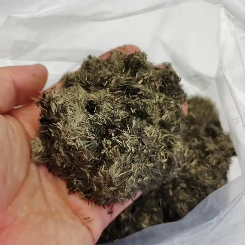 Chopped Basalt Fiber Strand Filament 3mm/6mm/9mm/12mm/15mm/18mm Length for Concrete Asphalt Highway Brake Material 1kg