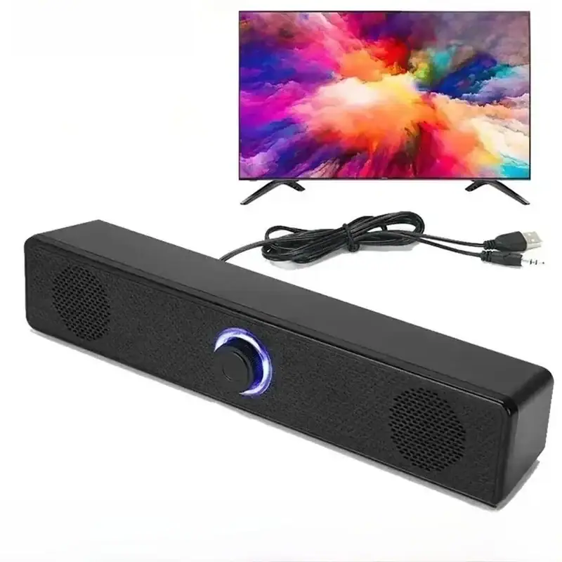 PC Soundbar Wired and Wireless Bluetooth Speaker USB Powered Soundbar for TV Pc Laptop Gaming Home Theater Surround Audio System