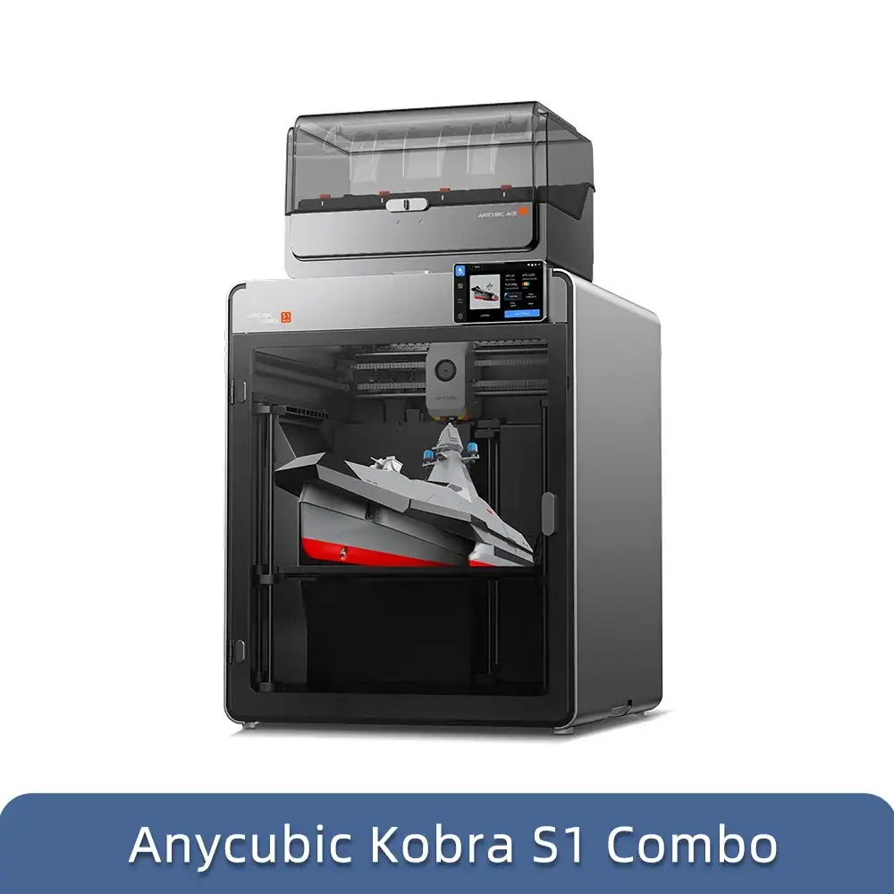 Anycubic Kobra S1 Max Combo Multi-Color 3D Printer Hardened Steel Nozzle High Precision Max Speed 600mm/s 3D Printer
