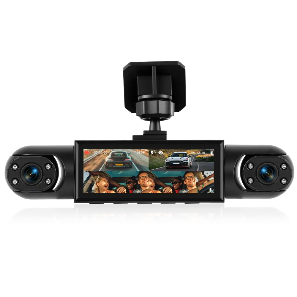 Podofo 3.16 Inch Car Dash Cam 1080P & 3*480P Car Recording Camera Car DVR For Car Revesing Front Left Right Rear View Camera