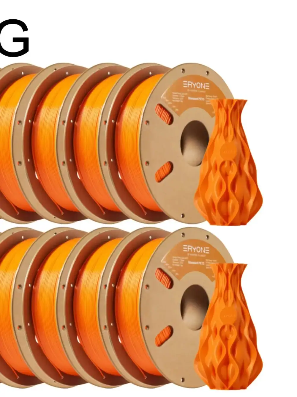 ERYONE PETG 3D Printer Filament 1.75mm Standard Quality Precision 3D Printing 1kg Spool with +/-0.03mm Tolerance