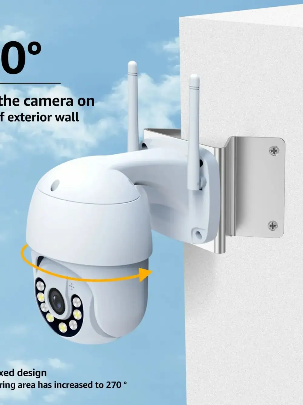 Wall Mount Monitoring Corner Bracket Universal Security Camera Mounting Stand Stainless Steel Rust Resistant Surveillance Holder
