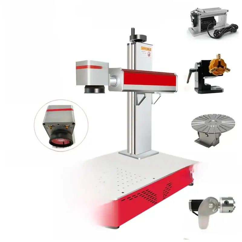 50W Raycus Fiber Laser Marking Machine 30W Laser Engraver Nameplate Engraving Metal Carving for PVC Plastic Stainless Steel