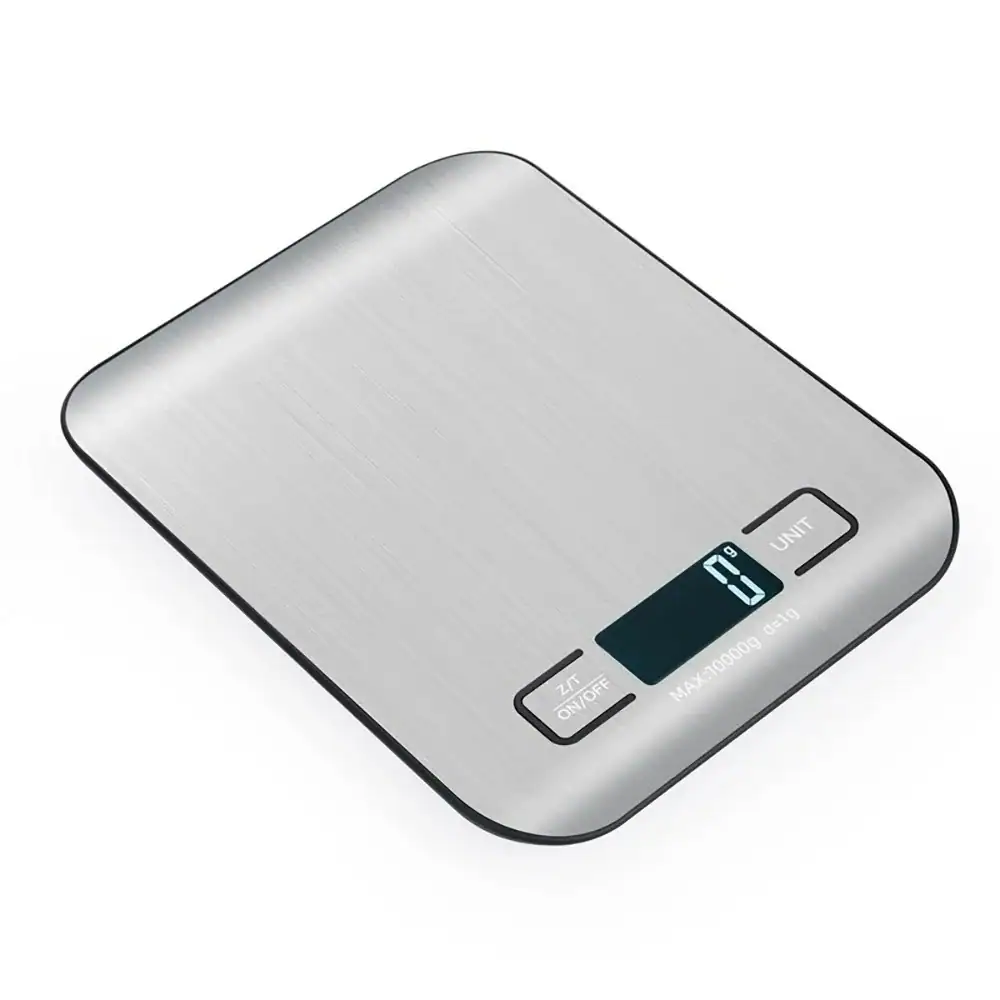 10/5kg 1g Kitchen Scale Coffee Electronic Scale Stainless Steel Surface LCD Backlit Kitchen Food Scales Weighing Tool