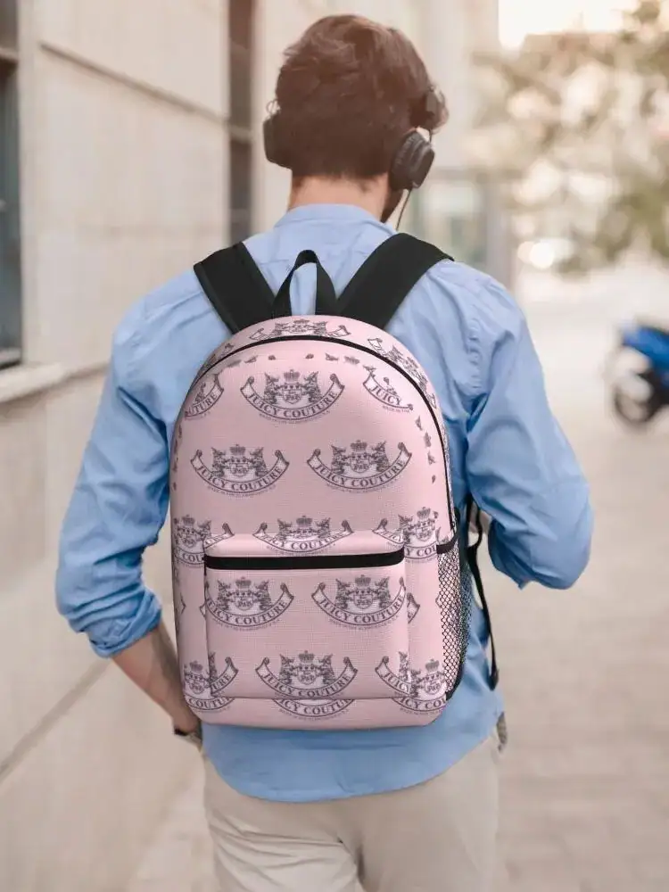 Juicy Couture Classic Student Backpack School Bag Hiking Travel Daypack Women Bookbag Shoulder Bags