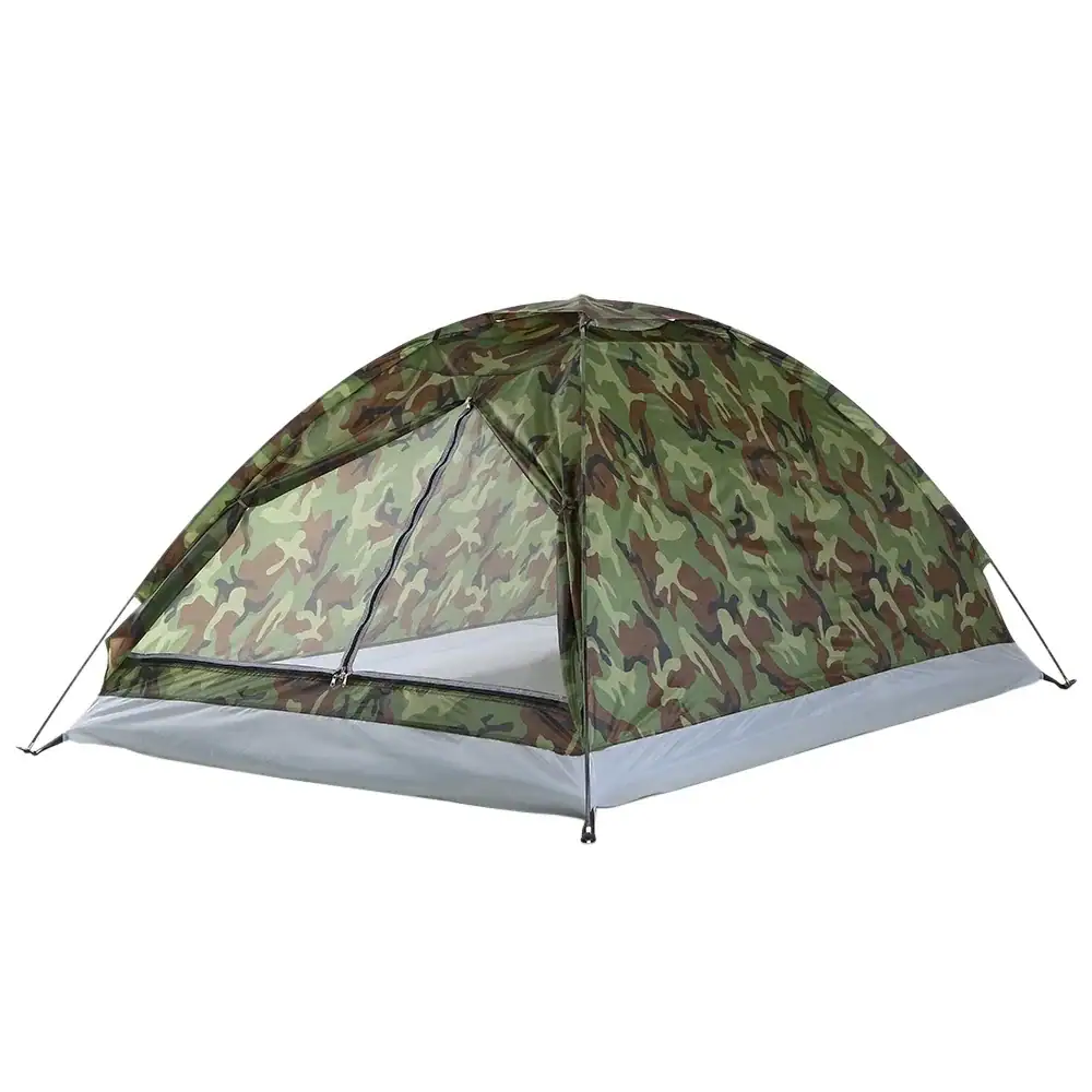 TOMSHOO Camping Tent for 2 Person Single Layer Outdoor Camouflage Summer Tent for Outdoor Camping Traveling Tent