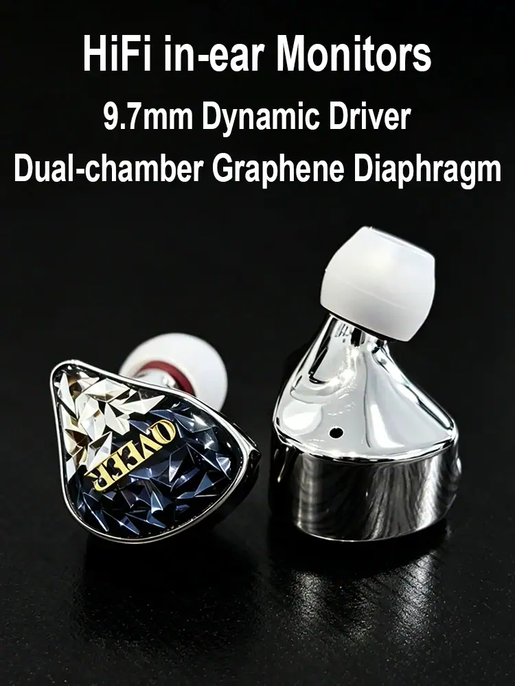 QVEER QN97 IEMs Earphones in-ear Monitors Hifi Dynamic Headphones Earbuds for Musician Audiophiles Headphone 2pin Cable Headsets