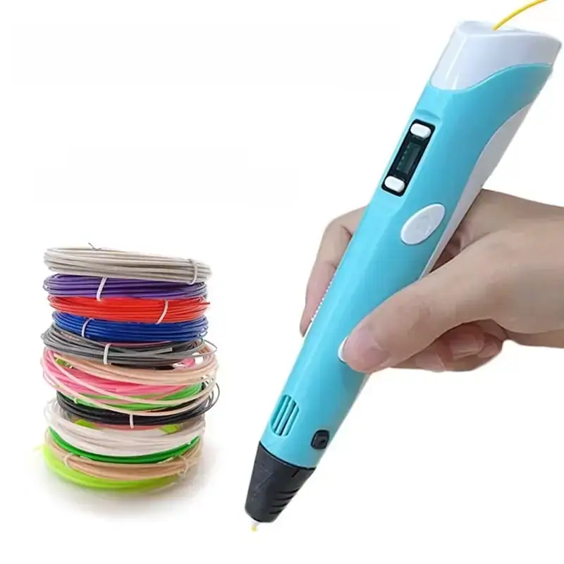 Electronic 3D Printing Pen with 9M PLA Consumables High-Temperature 3D Graffiti Tool Intelligent Toy Christmas Birthday Gift