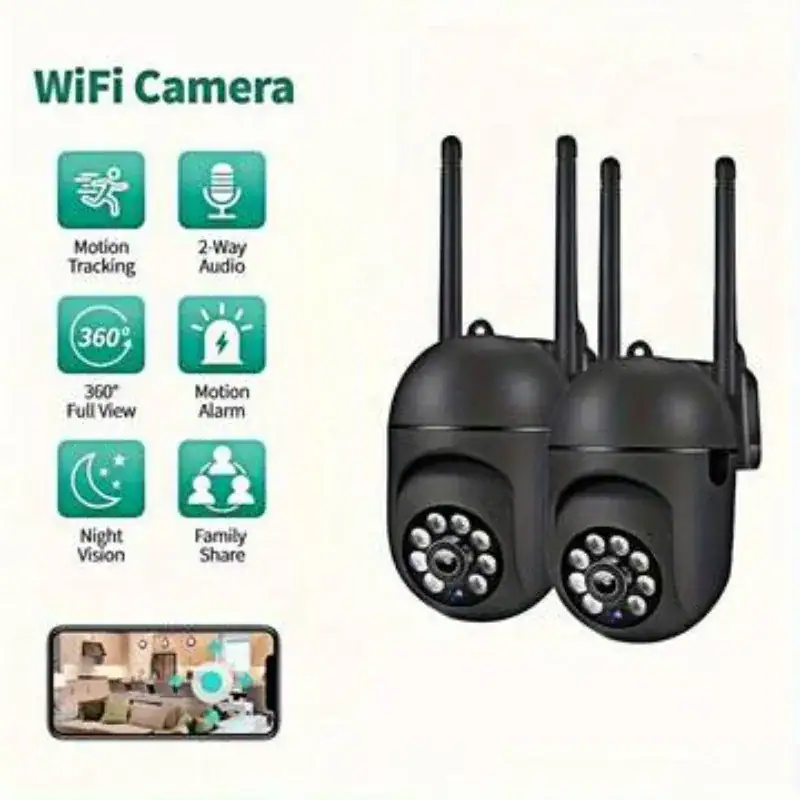 HD WiFi Security Camera 355° Pan 90° Tilt Motion Detection Night Vision Siren Alarm Wireless Home Surveillance Cam for Baby Pet