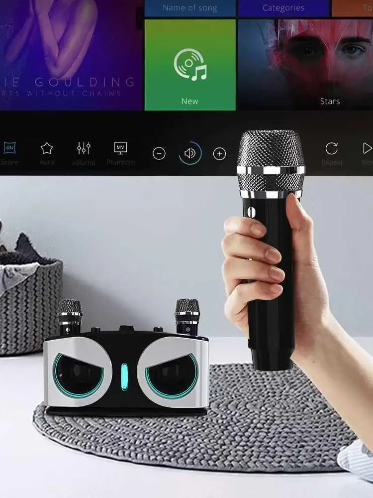 Karaoke Wireless Bluetooth Speaker With Microphone Machine Subwoofer Powerful Sound Box Music Caixa De Som Bocina Audio
