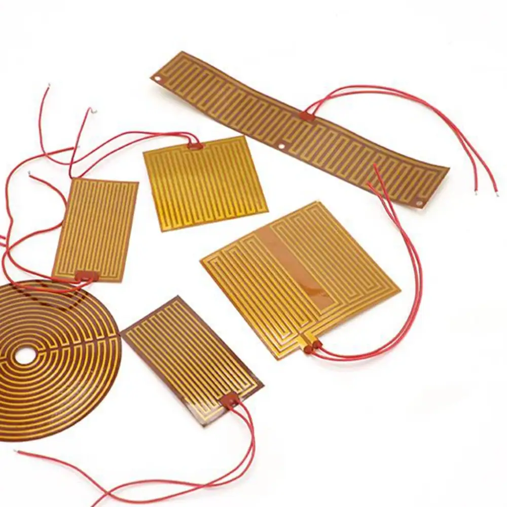 7-100mm 12V 24V Eeletric PI Polyimide Film Heater Heating Element For 3D Printer Oil Tank Car Defrosting Defogging