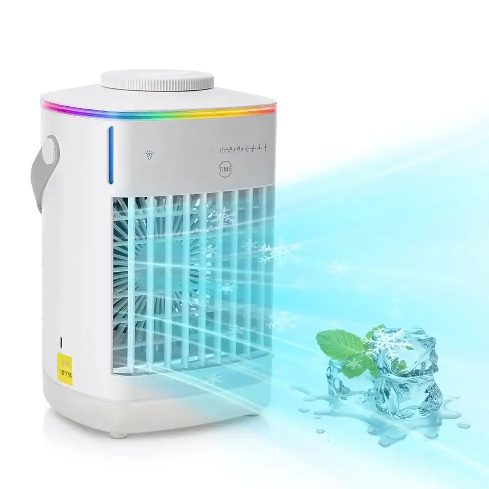 3 In 1 Fan AIr Conditioner Household Small Air Cooler LED Night Light Humidifier Air Adjustment Fan Office Home Fan