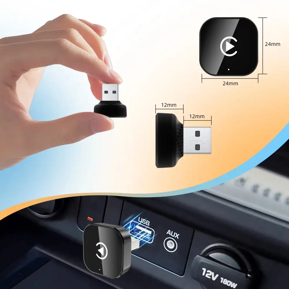 2in1 Wireless CarPlay Dongle Wireless Android Auto Adapter AI Smart Box Car Intelligent Systems For Car With Wired CarPlay