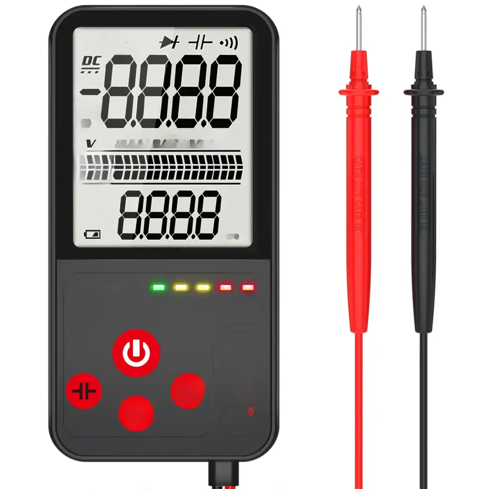BSIDE Digital Multimeter, AC & DC Voltage Detector Ohm Frequency Capacitance Diode Multifunction Handheld Voltmeter