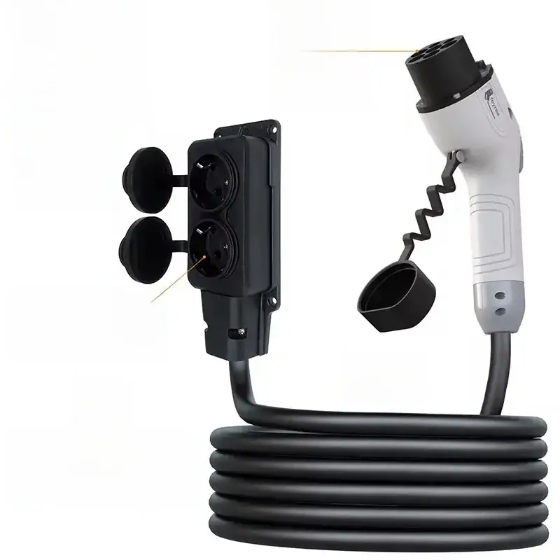 Feyree V2L Cable Discharge Plug EV Charger GBT Socket 16A Charging Cable 5m with EU Adapter Outdoor Power Station Electric Car