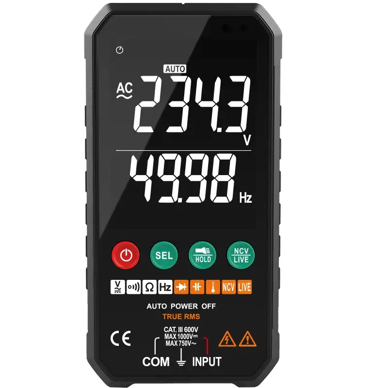 MASTFUYI Smart Digital Multimeter AC/DC Voltage Resistance Continuity Measurement Tester NCV Test Meter Auto Range Multimetro
