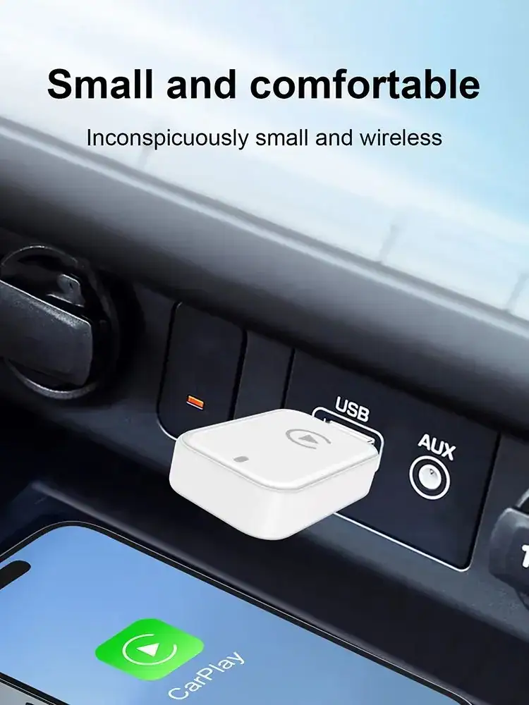 2025 Wireless Android Auto Adapter Wired to Wireless Carplay Smart Box USB Plug and Play Online Upgrade WiFi Auto Connection