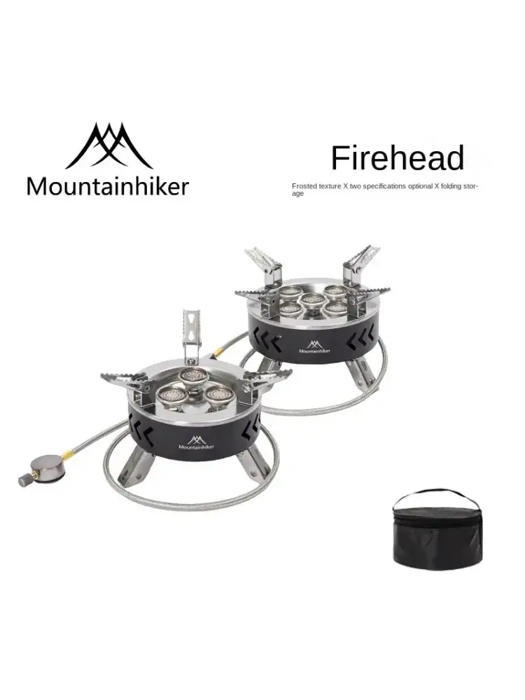 3/5-Core High-Power 6800W Camping Stove Windproof Gas Burner with Electronic Ignition for Outdoor Cooking Equipment