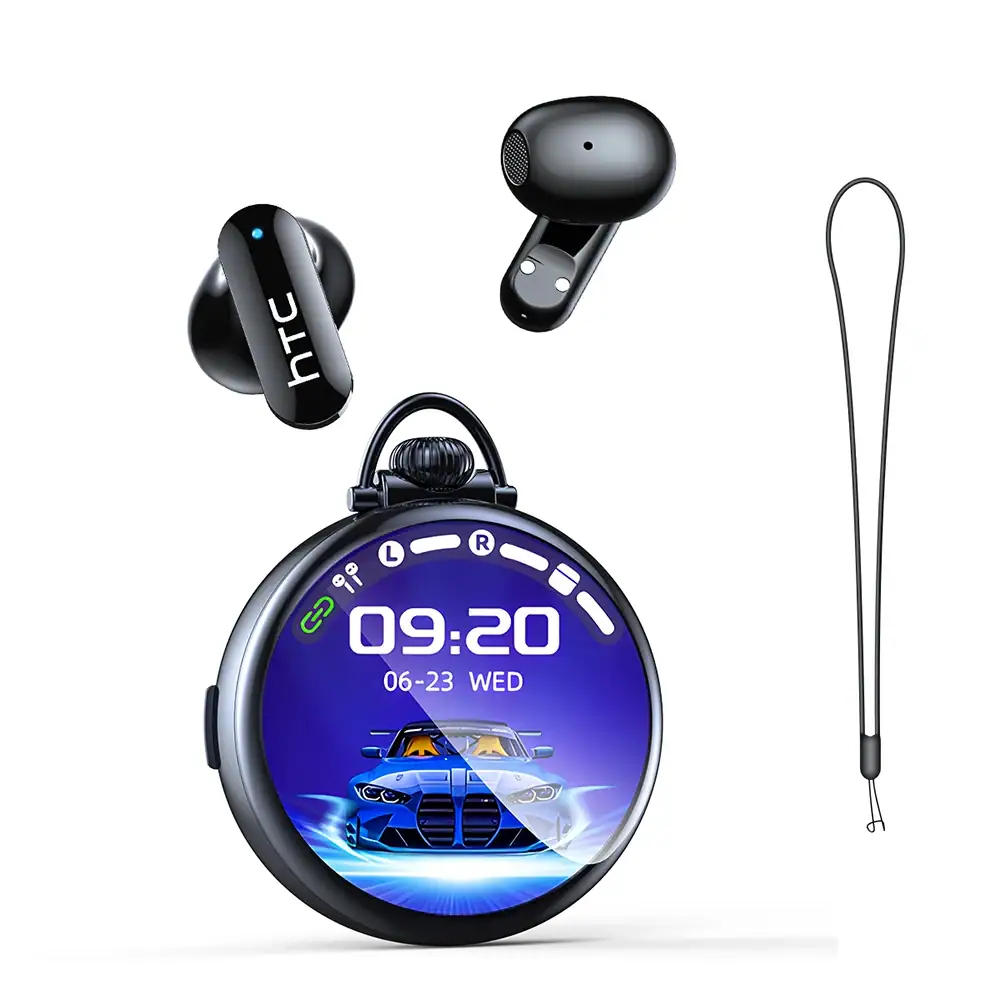 Wireless Translation Earbuds Bluetooth Earphones HTC NE71 Smart LED Screen HiFi Sound Quality Noise Cancellation In-Ear Headset