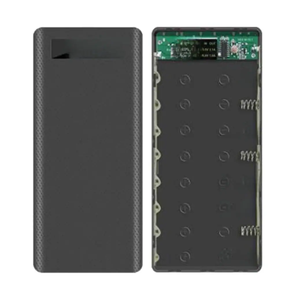 18650 Battery Power Bank Case LCD Display Support 20000MAh LCD Display for 8X18650 Battery DIY Powerbank Case()