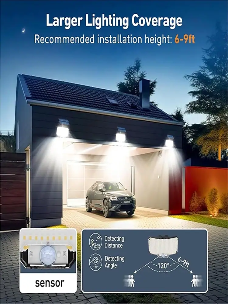 Solar Light Outdoor Super Bright Motion Sensor Solar Strong Power 234LED Garden Wall Lamp IP65 Waterproof 3 Working Mode