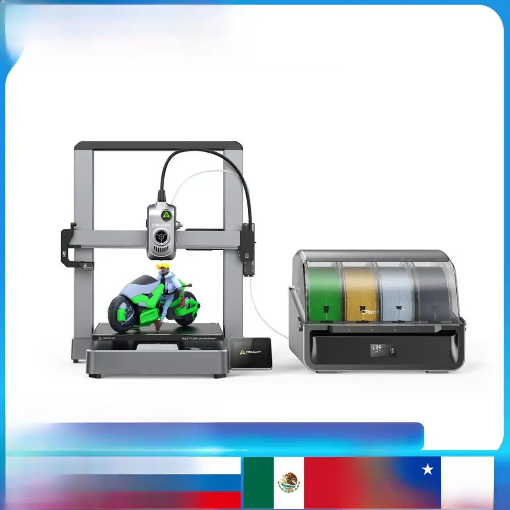 Creality Hi Combo 3D Printer Multicolor 3D Printer with 4X CFS Anti-Moisture Filament System Auto Leveling Direct Drive Extruder