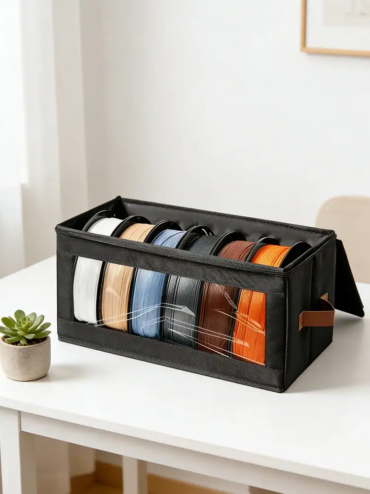 3D Printer Filament Storage Containers 4 Spools 1KG Filament Rack and Organizer Box Stackable for Home Office Workshop Studio