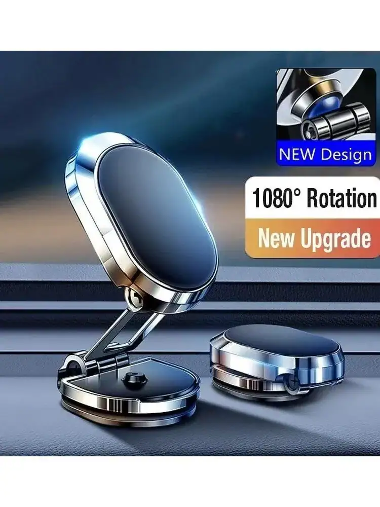 1080 Rotation Foldable Magnetic Car Phone Holder Adjustable Dashboard Air Vent Mount Stand Universal GPS Bracket OPPO