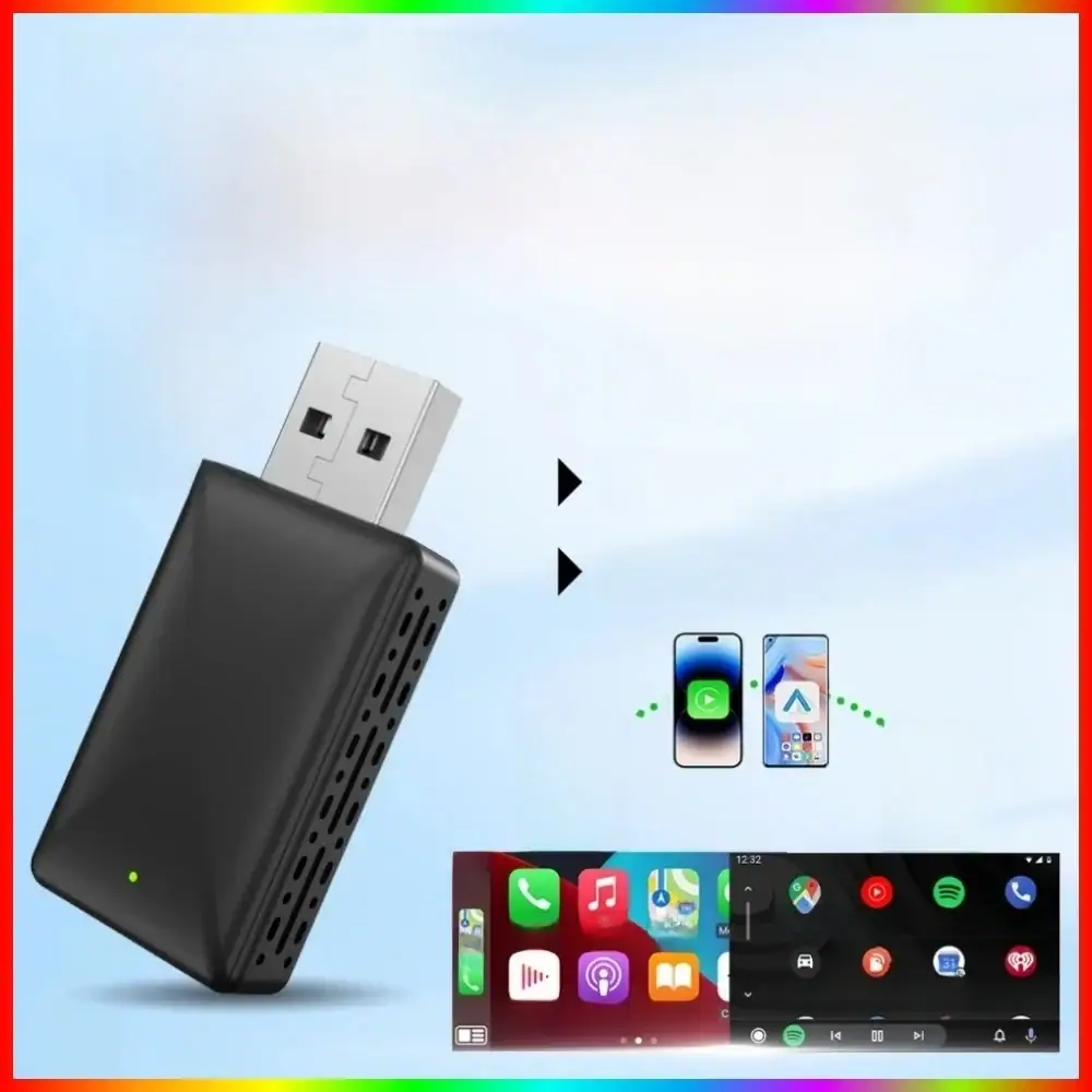 Wireless Carplay Adapter Android Auto Wireless Smart Dongle 2in1 For For MG ZS EV MULAN MG4 MG5 EHS MARVEL R MAXUS