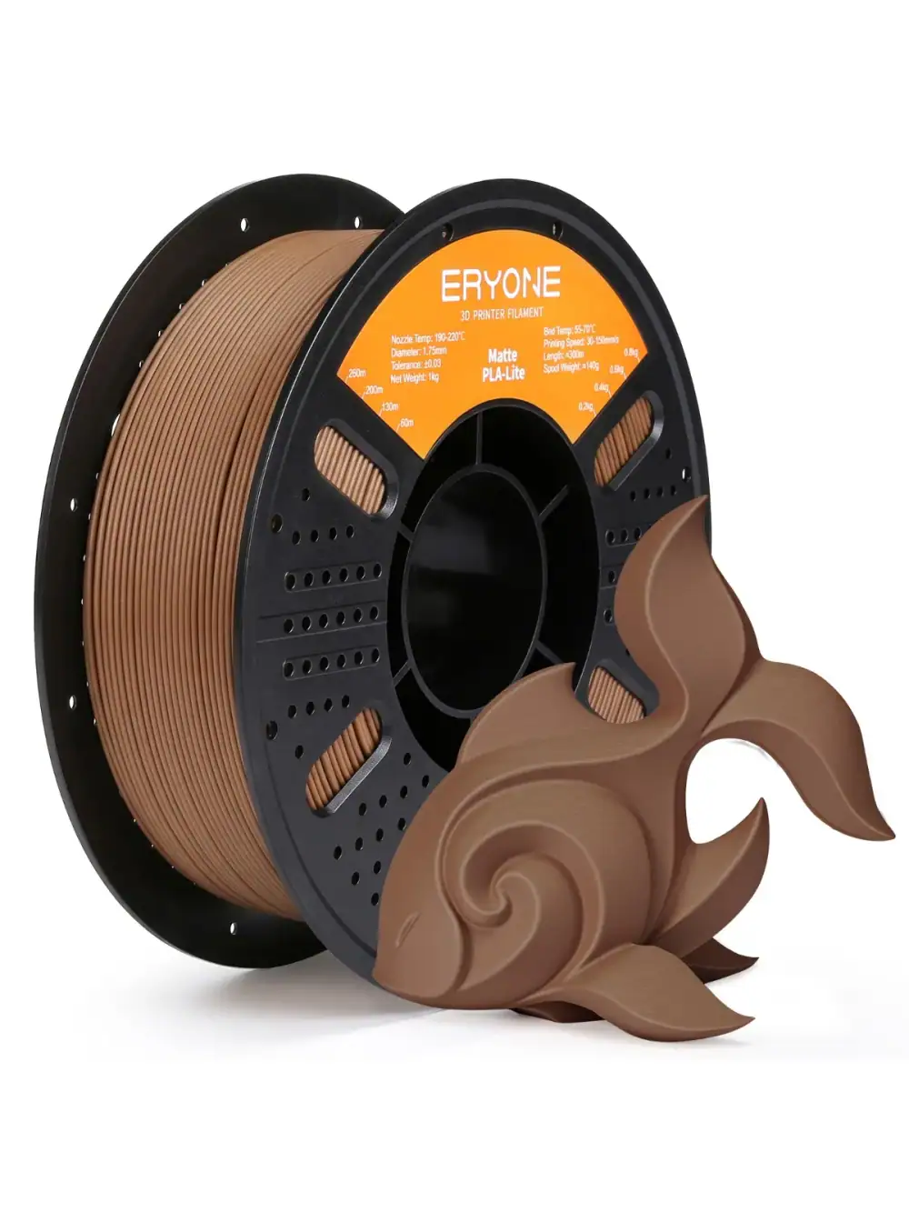 ERYONE 1KG PLA-Lite Matte Filament 1.75mm, Lightweight 3D Printer Filament, Smooth Matte Finish No Layer Lines, 1kg Spool