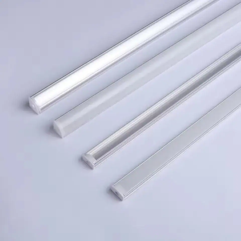 50cm Aluminium Channel for Led Strip U V Style Aluminum Profile with Diffuser Milky PC Cover,LED Bar Strips Light Holder