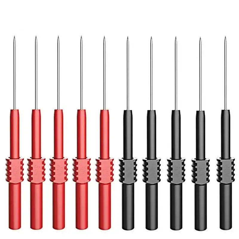 Cleqee P5009 10pcs Soft PVC Insulation Piercing Needle Non-destructive Multimeter Test Probes /