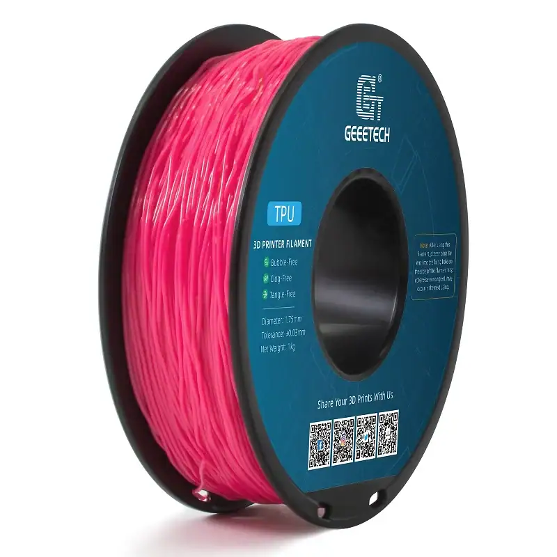 Geeetech TPU Filament Solid Color 1KG 1.75mm+/-0.02MM, Shore 95A Elastic 3D Printing Filament, Non-Toxic High Quality Safe